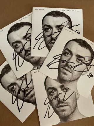 Sam Smith Signed Autographed Thrill Of It All Cd Rare Way Too Good Goodbyes
