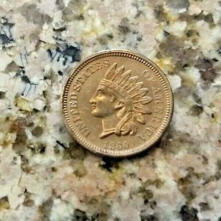 Rare 1860 Key Date U.  S Indian Head Penny Clear Sharp Details N/r
