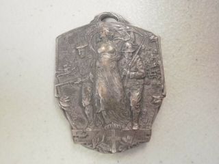 Rare Sterling Silver Military Medal Italy Libya War Turkey 1912 Sacchini Milan
