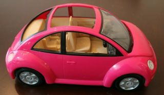 Rare? 2001 Barbie Volkswagon Beetle Vw Bug Car Pink Mattel