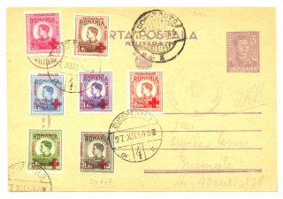 Romania 1946 Ps Card - With Rx - Spec Set - Mi Iii/ix - No Price - - Very Rare