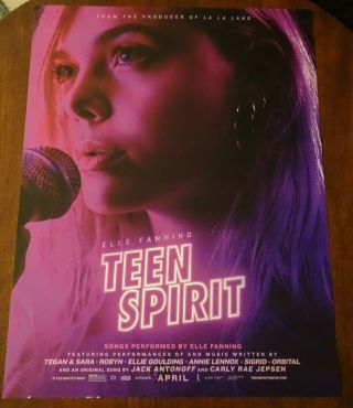 Teen Spirit Sxsw Exclusive18x24 Ss Movie Poster Rare Elle Fanning Max Minghella