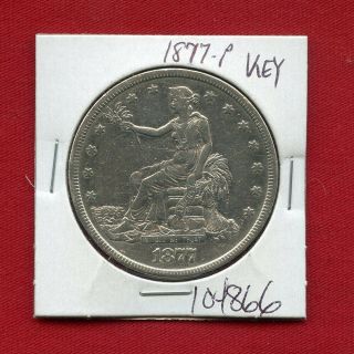 1877 Trade Silver Dollar 104866 Good Detail Coin Us Rare Key Date