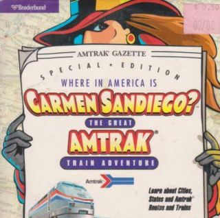 Where In America Is Carmen Sandiego? The Great Amtrak Train Adventure Pc Cd Rare