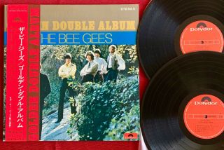 The Bee Gees " Golden Double Album " Ultra - Rare Japanese 1969 2lps W/obi