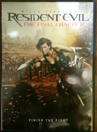 Resident Evil: The Final Chapter Dvd,  2017 Oop Rare Zombies Horror Inserts