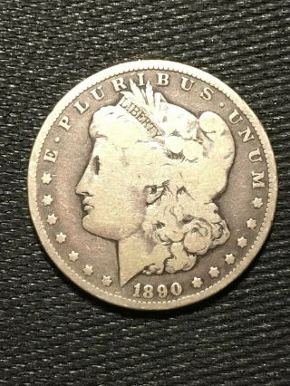 Rare 1890 Morgan Silver Dollar Carson City,  Circulated,