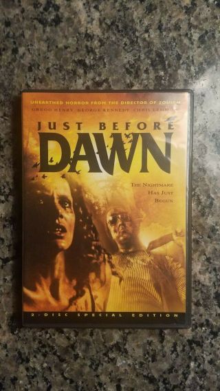 Just Before Dawn (dvd,  2005) Rare Oop 1980 Horror Thriller Disc 1 Only