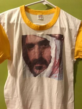 Frank Zappa,  Sheik Yerbouti Promotional T - Shirt Rare Official Record Label Item