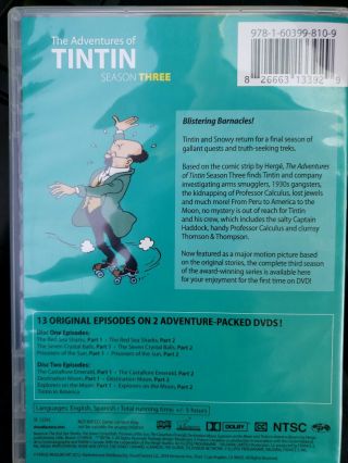 The Adventures of Tintin: Season Three (DVD,  2012,  2 - Disc Set) Rare to find 2