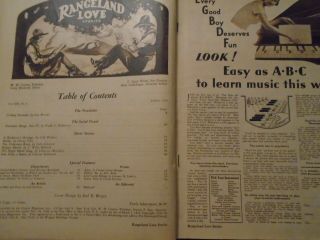 Rangeland Love Stories January 1933 Very Rare 1st Issue 4