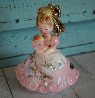 Rare Josef Originals Josefs Girl Lady Baby Shower Gift Pink Porcelain Figurine