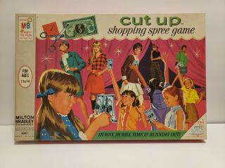 Vintage Cut Up Shopping Spree Game Milton Bradley 4980 1969 Rare