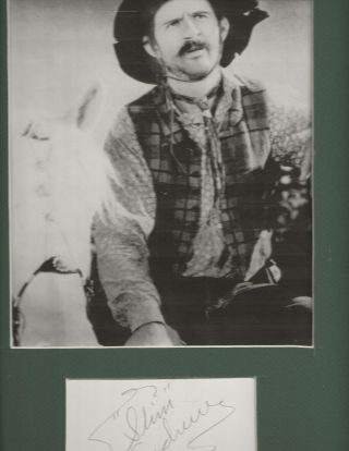Rare Hand Signed Card By The Great Western Sidekick Slim Andrews Matted