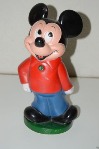Wow Vintage Hard Plastic Mickey Mouse Disney Piggy Bank Rare