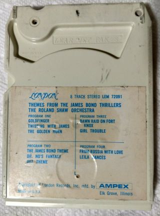 James Bond Lear jet flat pak 8 - track 60 ' s collectible Rare Roland Shaw Orchestra 2