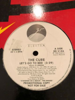 The Cure Lets Go To Bed Rare Us Promo From 1985 With Double A Side Lp Vocal Vrs