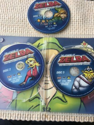The Legend of Zelda - The Complete Animated Series (DVD,  2005,  3 - Disc Set) RARE 2