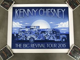 Rare Limited Edition Kenny Chesney Poster 2015 Vip Screen Print By Mazza