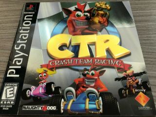 CTR: Crash Team Racing Complete CIB Playstation 1 (PS1) BLACK LABEL RARE 2