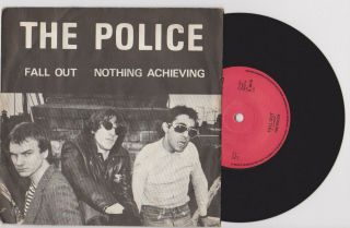 The Police - Fall Out - Rare First 1977 Uk 7 " Single Punk Sting