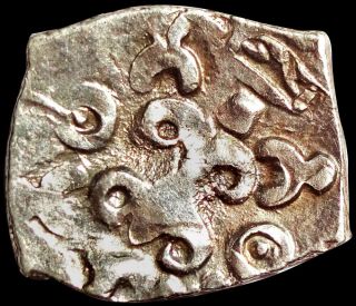 India Ancient - Surashtra Janapada - 1/4 Karshapana (450 - 300 Bce) Rare Srj1
