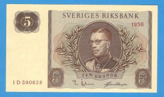 Sveriges 5 Kronor 1956 Rare Series Id590628