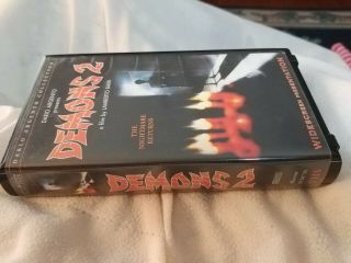 RARE Demons 2 Clamshell VHS Video Dario Argento Lamberto Bava Italian Horror 2
