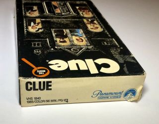 Clue The Movie RARE Paramount release 1985 VHS mystery investigation 4