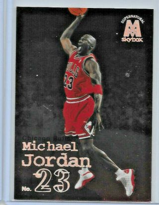 Michael Jordan 1998 - 99 Skybox Molten Metal Supernatural Rare Chicago Bulls Hofer