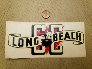 Rare 1950s Lbcc Long Beach City College California Decal Transfer Sticker Viking