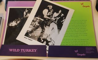 Wild Turkey - Rare Promo Press Kit (glenn Cornick Of Jethro Tull)