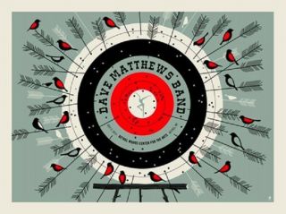 Dave Matthews Band Poster 2013 Bethel Woods Ny Target S/n /610 Rare