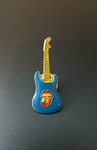 Rolling Stones Lips Vintage Enamel Pin Metal Hat Tie Pinback Rare