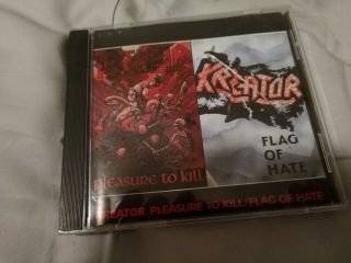 Kreator - Pleasure To Kill/flag Of Hate ©1986 &1988 Cd Noise/combat Records Rare