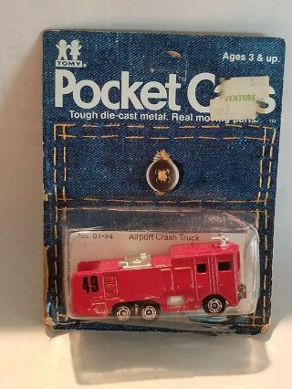 Tomica Tomy Pocket Cars Airport Crash Truck No.  81 - 94 Rare.