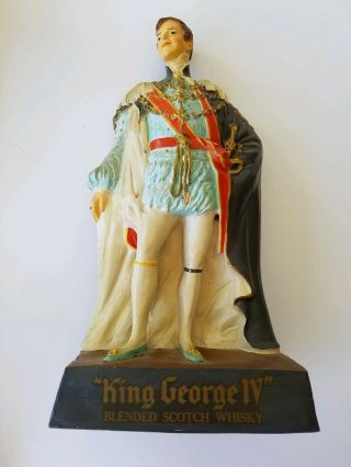 King George Iv Rare Blended Irish Whiskey Bar Display Sculpture