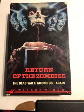 Return Of The Zombies Vhs Wizard Big Box Not Reissue Rare Oop Zombies