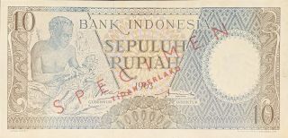 10 Rupiah 1963 ‘specimen’ Unc Rare