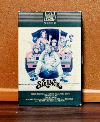 Six Pack (vhs 1982) Cbs/fox Home Video,  Kenny Rogers,  Diane Lane,  Rare Book Box