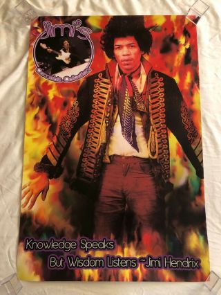 Jimi Hendrix Cannabis Creations Poster Rare Promo Colorado Weed Pot 420 W/ Quote