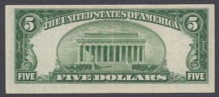 1934 A $5 YELLOW SEAL SILVER CERTIFICATE NORTH AFRICA RARE NOTE XF 2