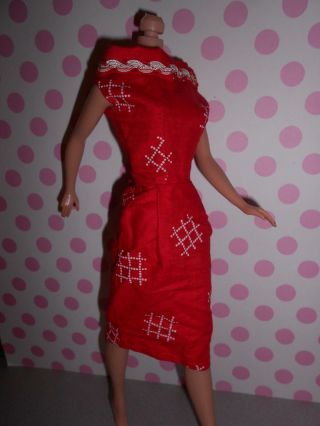 Vintage Barbie Clone Babs Suzette Fab - Lu Lovely Rare Tic Tac Toe Design Fabric
