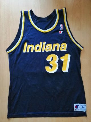 Miller 31 Indiana Vintage Champion Basketball Jersey 44 Shirt Old Rare
