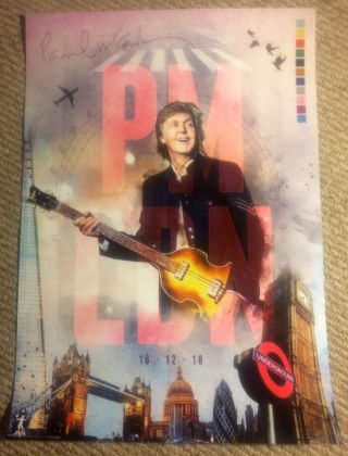 Paul Mccartney London Dec 16,  2018 Official Merch Poster Beatles Ringo Rare