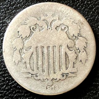 1873 Shield Nickel 5 Cents 5c Circulated Rare 16610