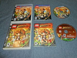 (2) Playstation 3 Games - Ps3 - Indiana Jones - Lego - 1 & 2 - Complete - Rare