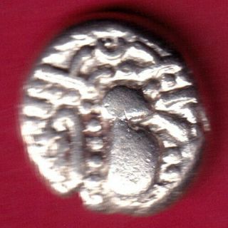 Ancient India - Gadhaya Dynasty - Kings Portrait - Rare Silver Coin T22