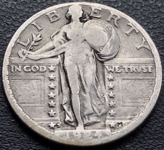 1924 S Standing Liberty Quarter 25c Rare Key Date Mid Grade 6021