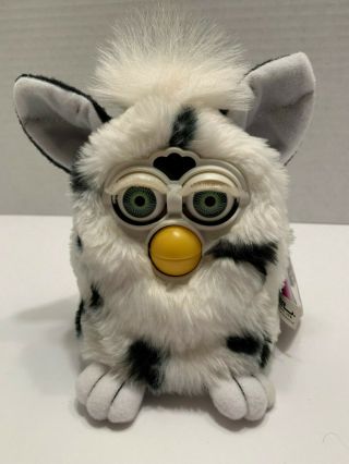 Vintage 1998 Furby White With Black Spots Rare 1st Edition 70 - 800 - Doesn 